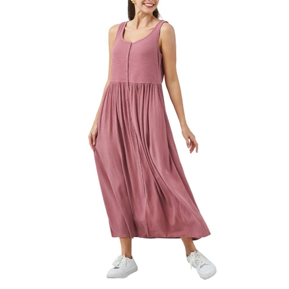 Frye Ladies Button Front Midi Dress Size Medium - Picture 16 of 16